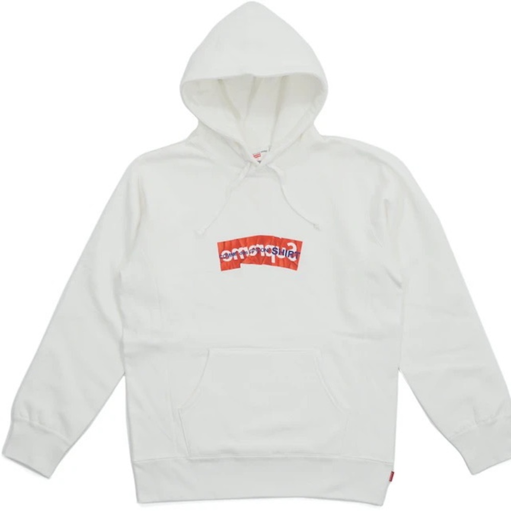 Supreme Comme Des Garçons SHIRT Box Logo Hooded Sweatshirt White